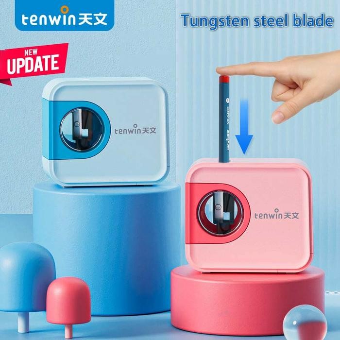 

Tenwin S8316 MIni Automatic Pencil Sharpener / Mini Rautan Pensil Otomatis Pen Plastic