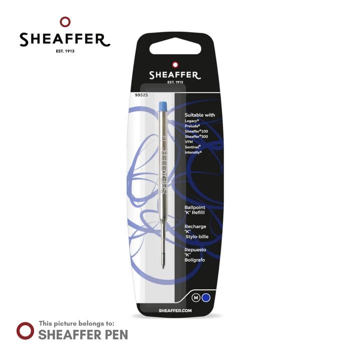 

Sheaffer Ballpoint Refill "K" Style - Blue Medium - Blister Card