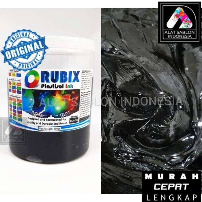 

TINTA SABLON PLASTISOL RUBIX HITAM BLACK 500GR
