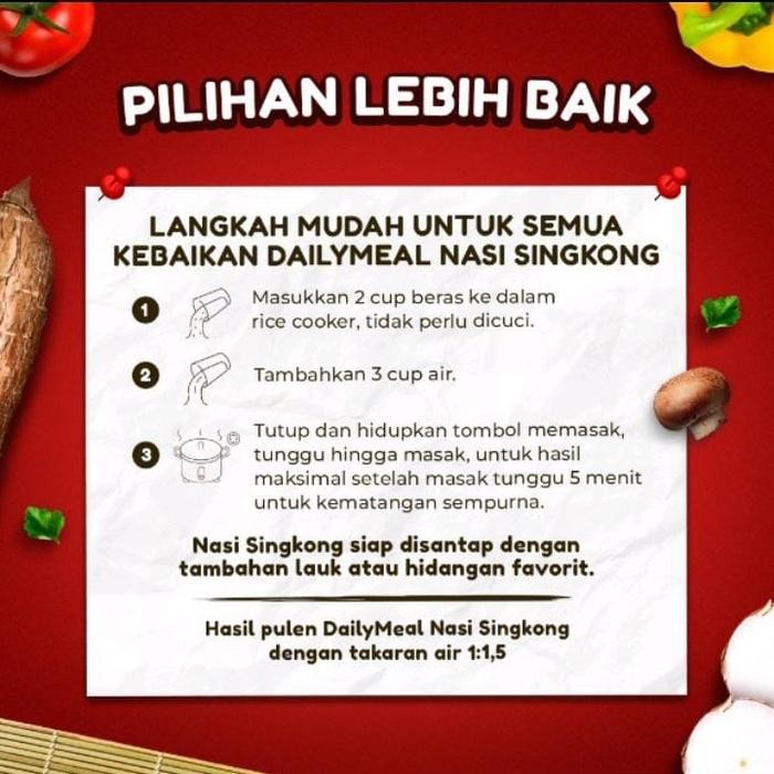 

Sego Singkong 1 kg Dailymeal Nasi Singkong