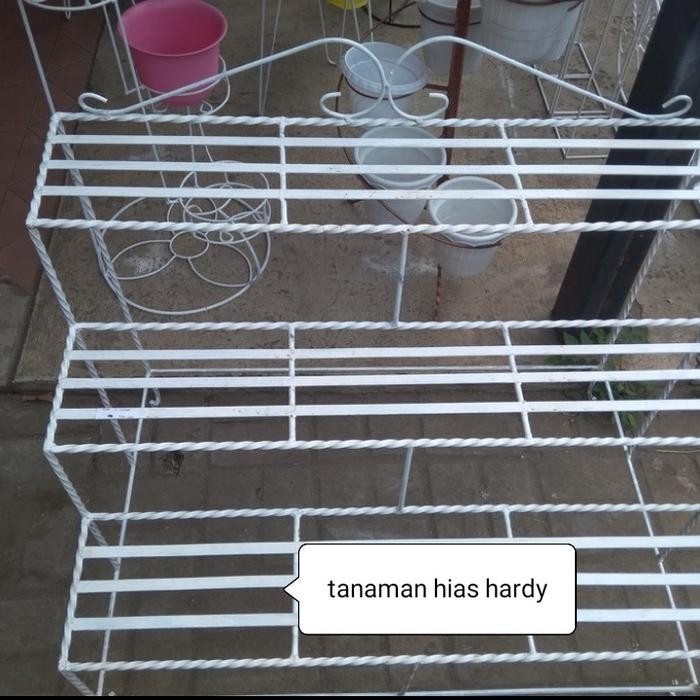 rak pot besi 3 susun tanaman
