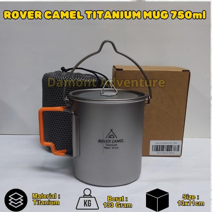 Mug Gelas Cangkir Titanium Rover Camel 750ml