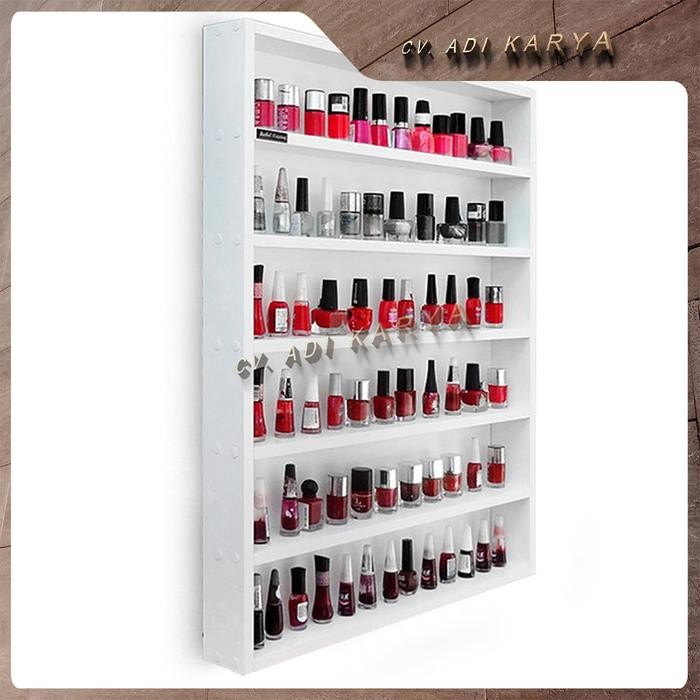 Rak Kutek Dinding Minimalis Tempat Kutek, Kosmetik Lego Gantung