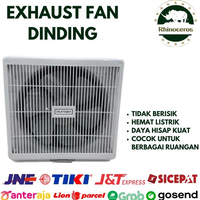 Exhaust Fan Dinding Blower Angin 10 Inch dan 12 Inch Hexos Penyedot Udara Hexos Dinding Kipas Angin