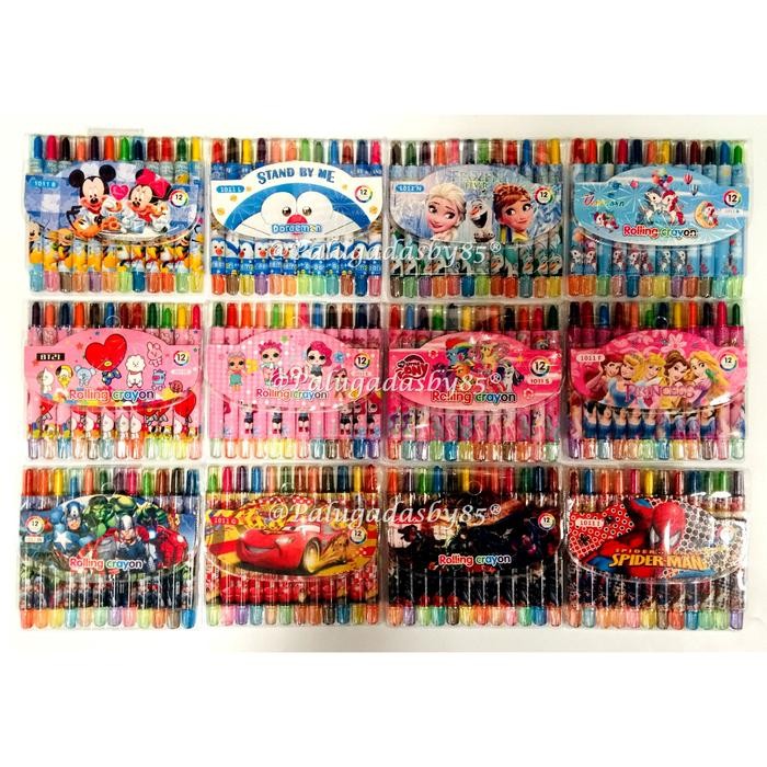 

(1 Set Isi 12 Warna) Crayon Putar 12W Pendek / Kerayon Putar / Krayon Putar / Crayon Putar GXIMP