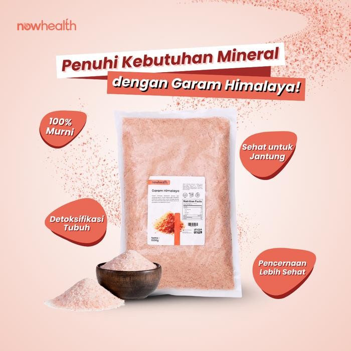 

FyZ Garam Himalaya 1 kg Nowhealth Himalayan Pink Salt Organik Penyedap Rasa Bumbu