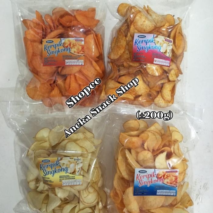 

ORIGINAL Keripik Singkong / Kripik Ubi Kayu / Makanan /Cemilan Khas Pontianak READY STOCK