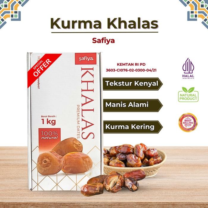 

Gdh Kurma Khalas 1 Kg Safiya Kholas Kurma Arab Original