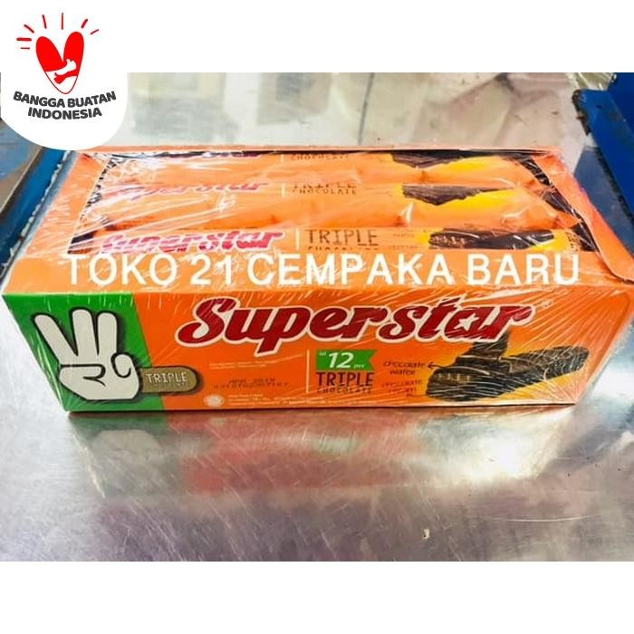 

Ger Superstar yang Biasa 1 BOX isi 12 PCS Wafer Superstar Coklat Cokelat