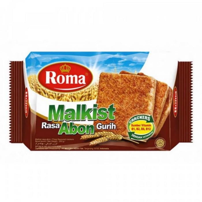 

Ger Six Pack - 6x Biskuit Roma Malkist Abon Gurih 105 gr - Paket Hemat