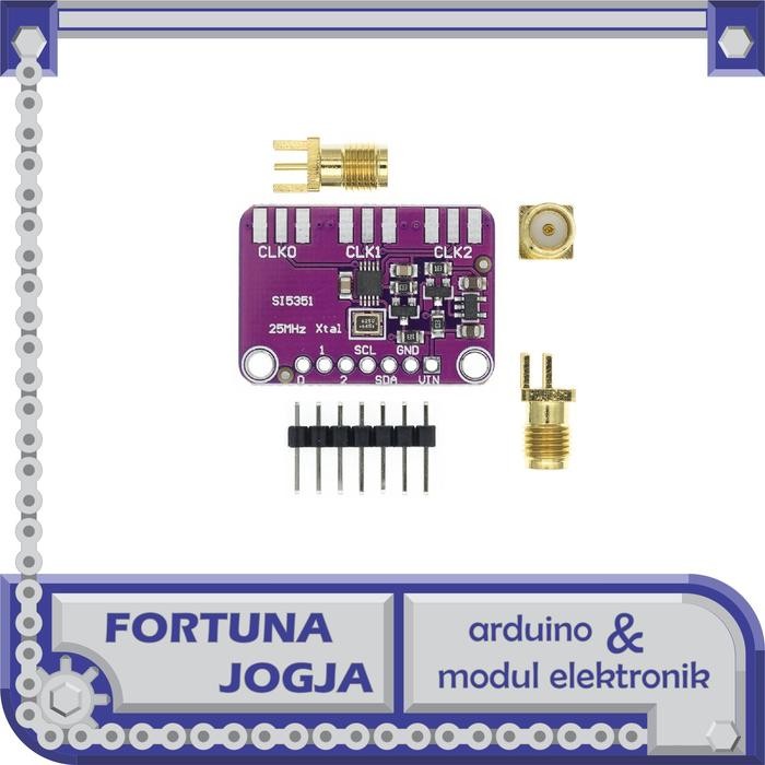 Si5351 Si5351A 8kHz-160MHz 3 Output I2C Snal Clock Generator Module masih ready