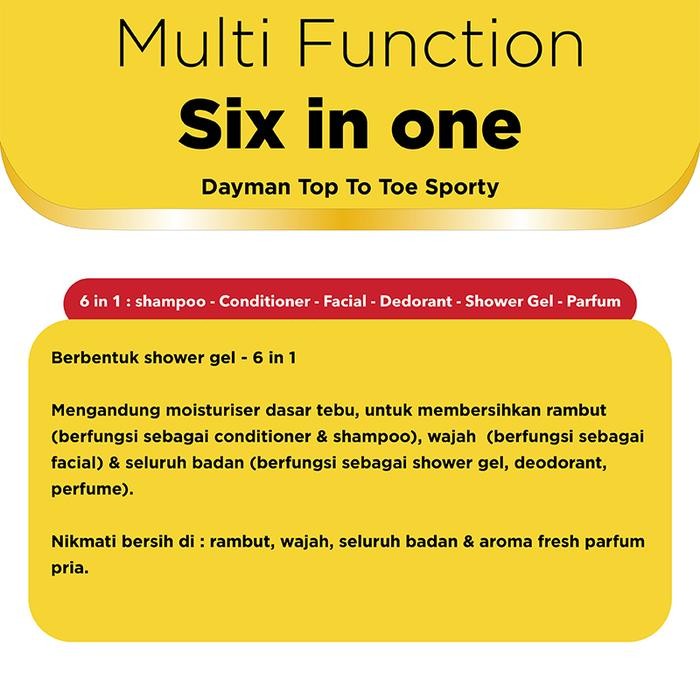 Dayman Top To Toe Sporty 410Ml -Gratisongkir