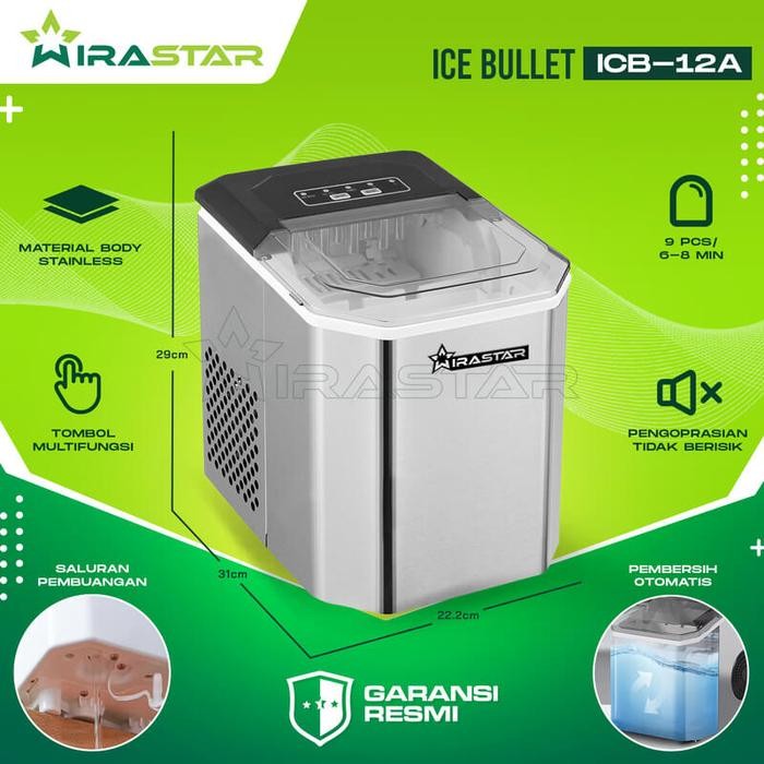 WIRASTAR Mesin Ice Cube ICB-12A - Mesin Es Batu Kristal Tube