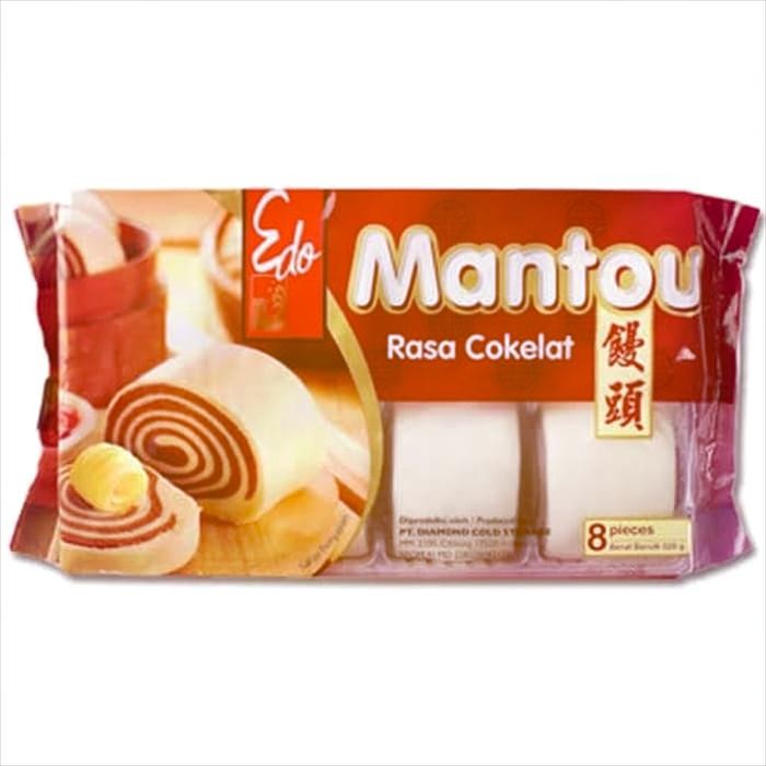 

Ger Edo mantao mantou coklat chocolate cokelat isi 8 pcs