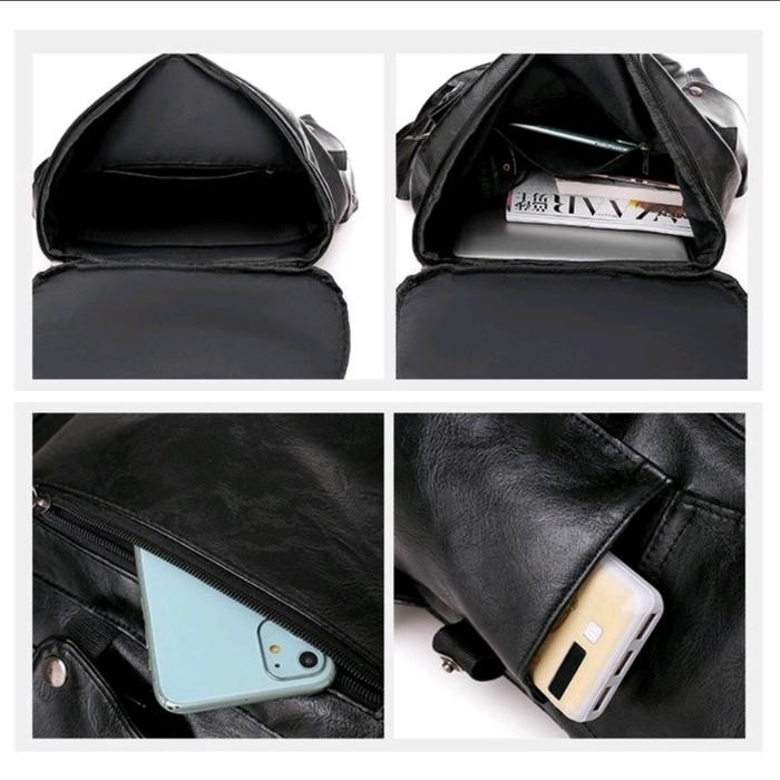 TAS RANSEL KULIT PRIA WANITA TAS RANSEL LAPTOP TAS PUNGGUNG ORIGINAL