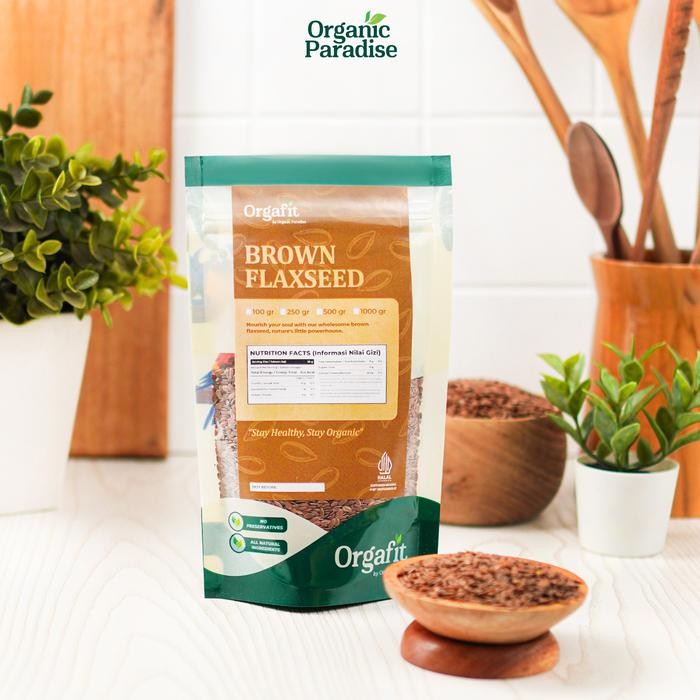 

Gdh Natural Brown Flaxseed 1 KG / Biji Rami Coklat 1 KG Organic Paradise