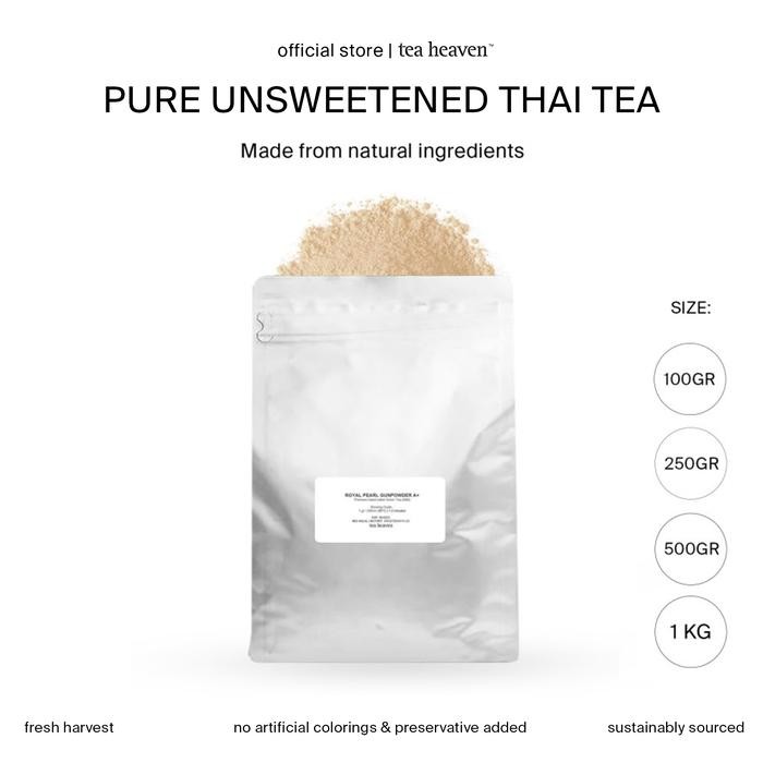 

Pure Unsweetened Bubuk Thai Tea Powder Bulk Cafe Restoran Base Minuman Thai Tea Heaven