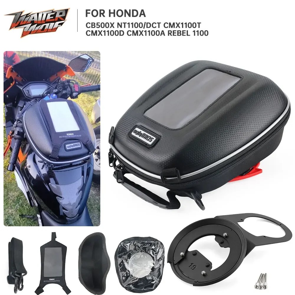 Motorcycle Tanklock Flange Fuel Tank Bag Luggage For Honda CB500X NT1100 CMX1100T CMX1100 CMX1100D C