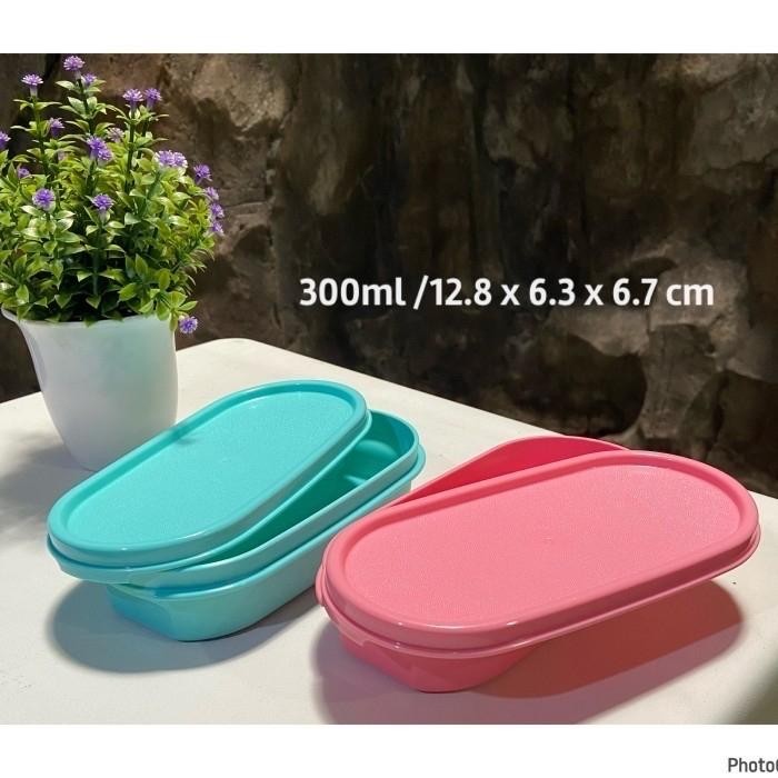 Tempat makan Tupperware Slim Oval keeper @300ml 1 pc
