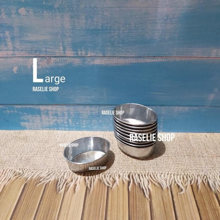 Loyang Bolu Oval Mini Set 10pcs BESAR Cetakan Kue Bika Ambon Mini Cake