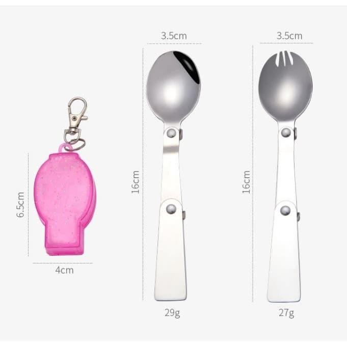 SENDOK SET STAINLESS STEEL ALAT MAKAN SET GANTUNGAN KUNCI