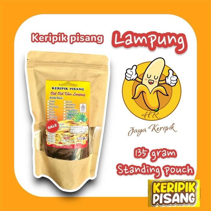 

PROMO 135g keripik pisang kepok aneka rasa khas Lampung kemasan ekonomis pouch craft Kripik Cemilan