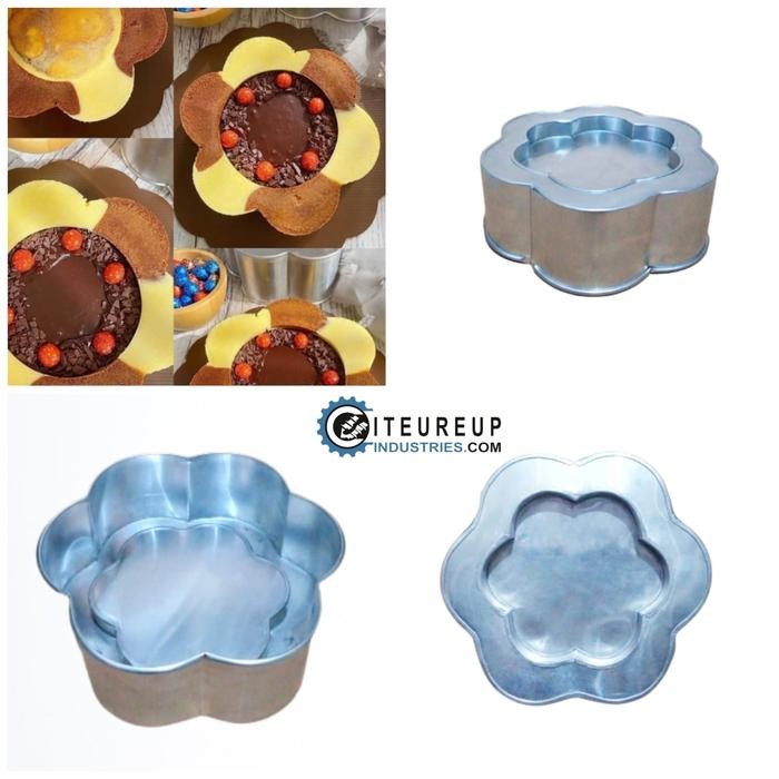 Loyang Puding Kolam Ikan Motif Sakura / Loyang Ballerine / Bolu / Pie