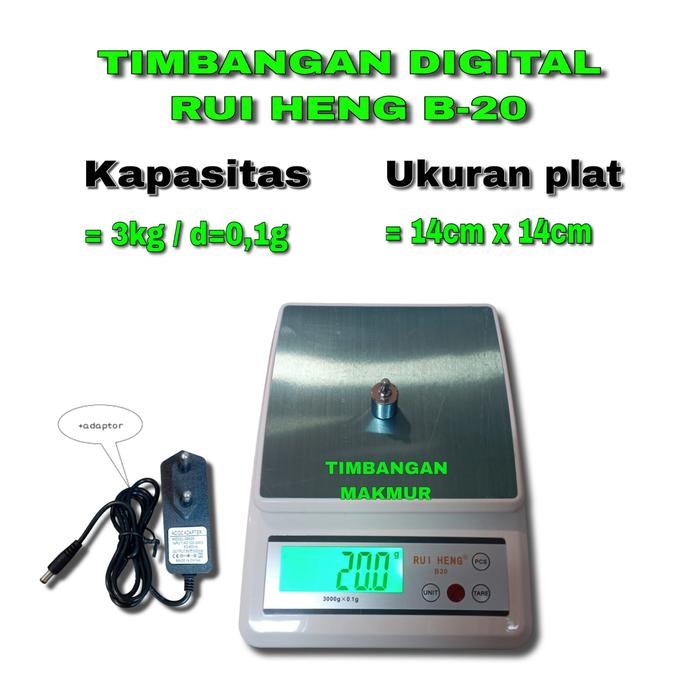 Timbangan Dapur Timbangan Kopi Digital Murah B20 Kap 3Kg X 0.1G Gratisongkir