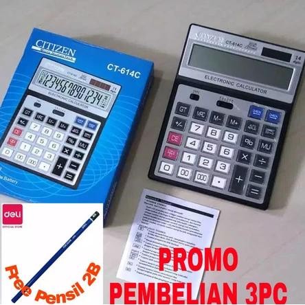 

Kalkulator Citizen Ct-614-C Tombol Besar Mika 14 Digit 2 Power Citizen Ct- 614C 14 Digit Cek Ulang