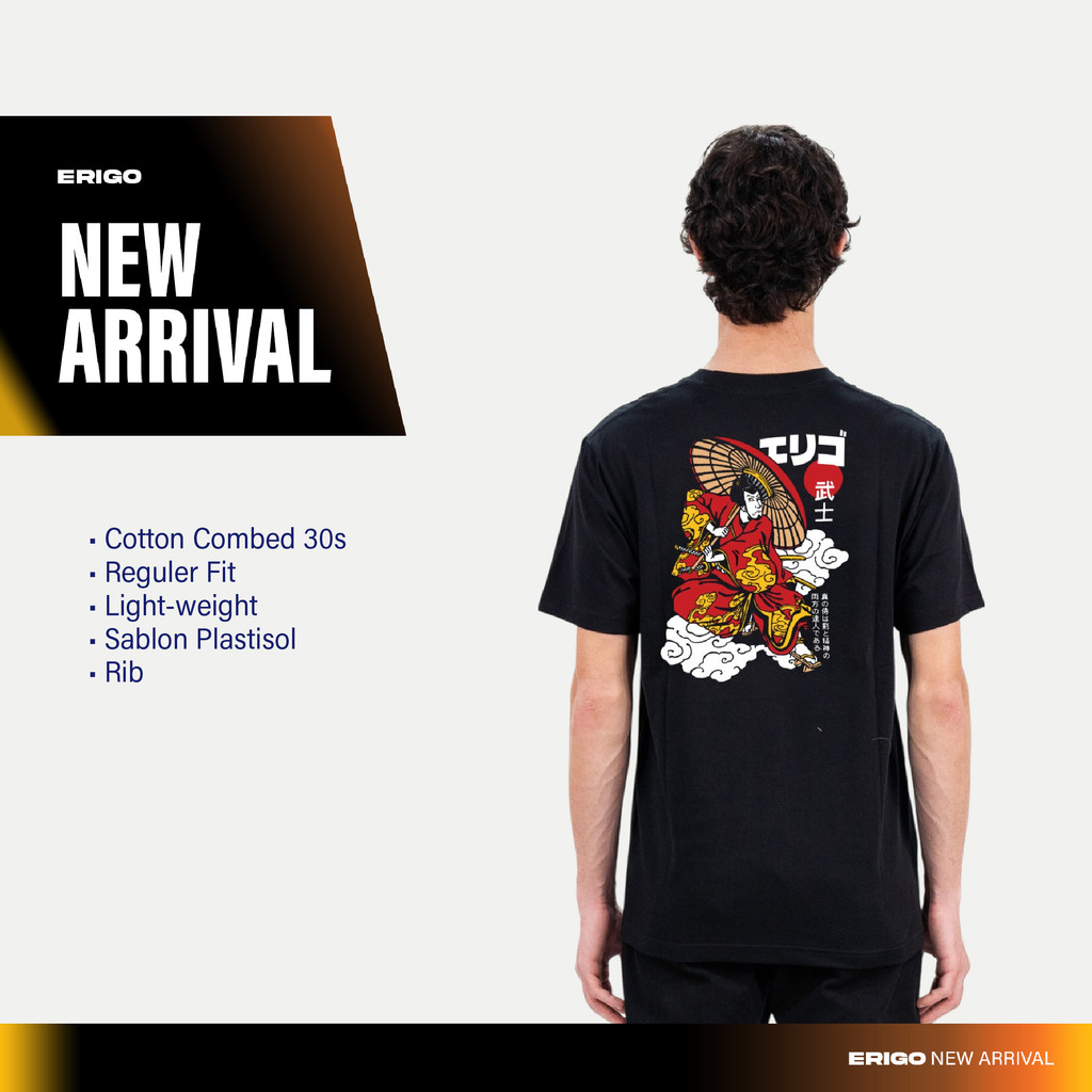 ORI Erigo T-Shirt Ukyo Black - Kaos Unisex