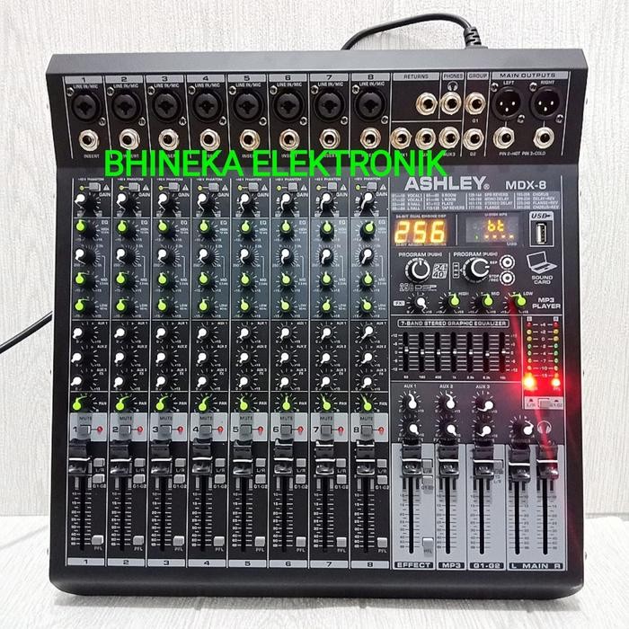 mixer ashley MDX8 / mdx 8 mixer 8 channel bluetooth usb
