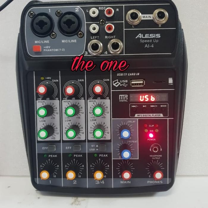 MIXER AUDIO ALESIS SPEED UP 4 ,USB, BLUETOOTH,MP3,SD CARD (4 CHANNEL)