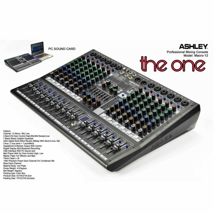 mixer audio ashley MACRO 12 / MACRO12 12 CHANNEL
