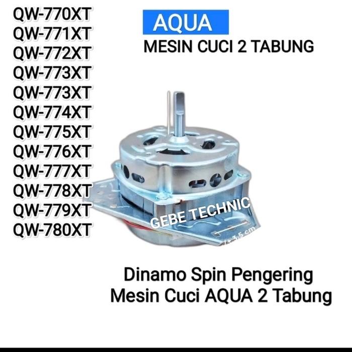 pat DINAMO SPIN MESIN CUCI AQUA JAPAN HIJAB SERIES QW 780 XT -DINAMO PENGERING AQUA