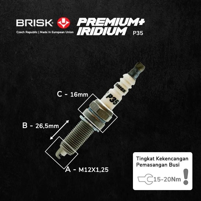 Busi Mobil Racing Honda CRV Gen 4 Busi Brisk Iridium Premium P35 Best Quality