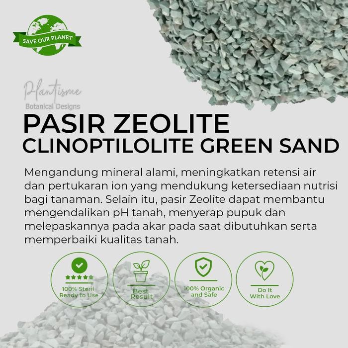 Green Sand Stone Kerikil Batu Zeolite Media Tanam Metan Mixing All *