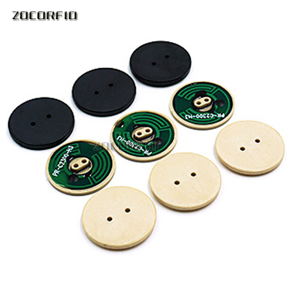 PPS Material Coin waterproof rfid washable UHF Clothing tag garment button Passive UHF RFID Laundry