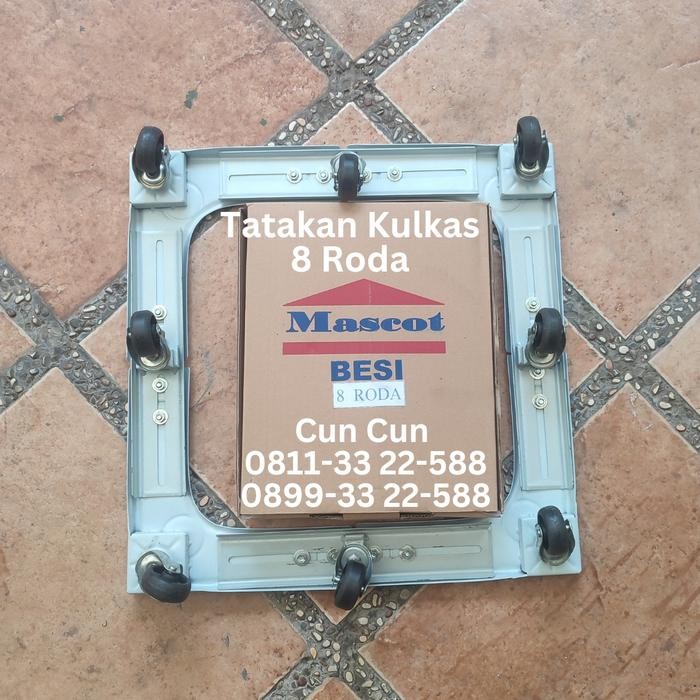 Roda tatakan dudukan alas kulkas full besi