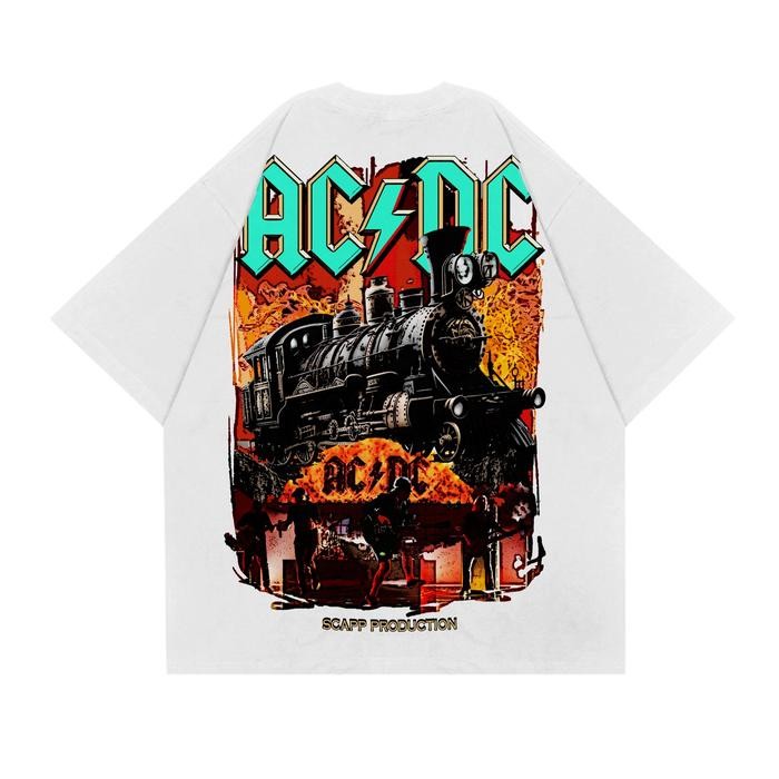 COD SCAPP | ACDC TRAIN | OVERSIZED TEE - WHITE