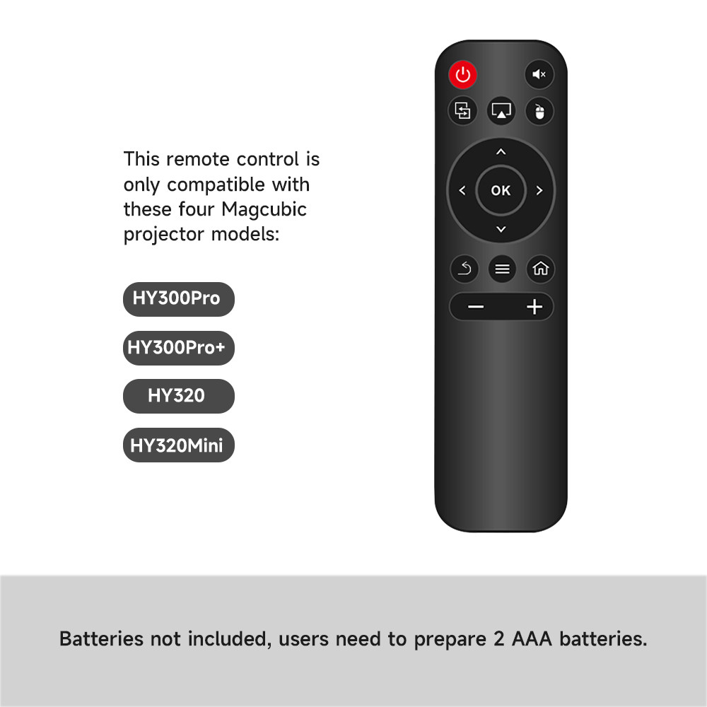 Magcubic Projector Remote Control Replacement IR Wireless For Original HY300 HY300Pro + HY320 HY320