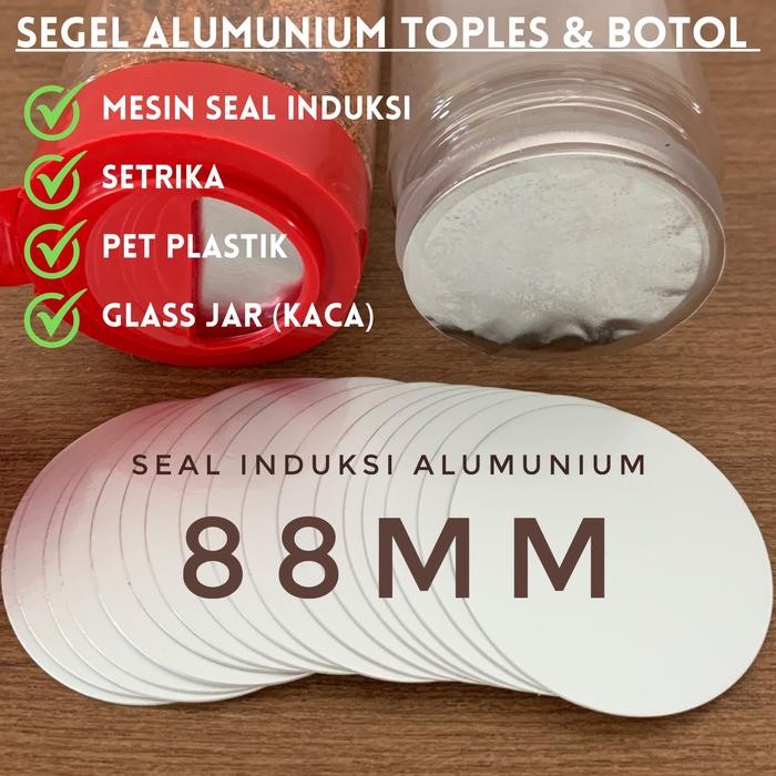 Seal Induksi Toples PET 88mm Segel Alumunium Foil Tutup Botol Plastik