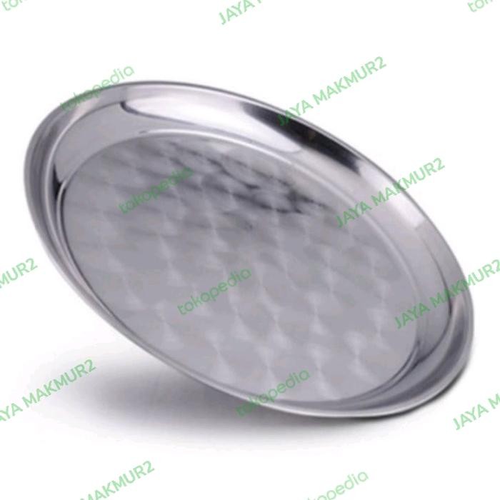 Nampan Bulat Stainless Stell 60 CM / Baki Nampan Bundar Besar