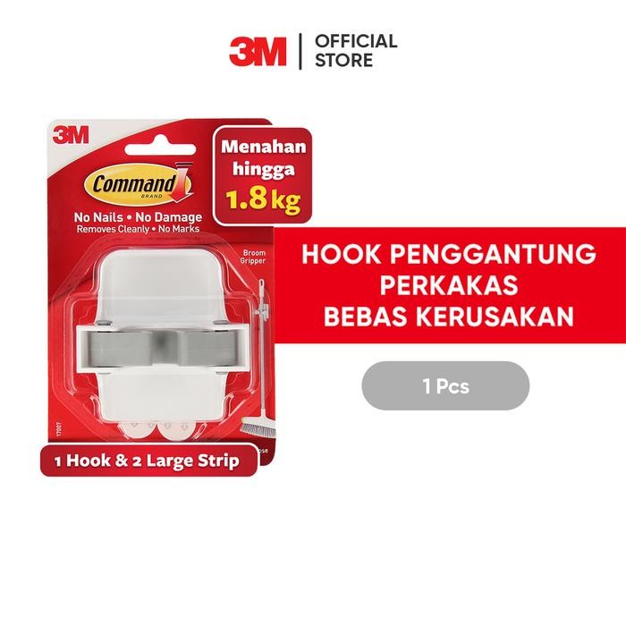 3M Command Hook, Gantungan Berperekat Sapu, 17007-Es