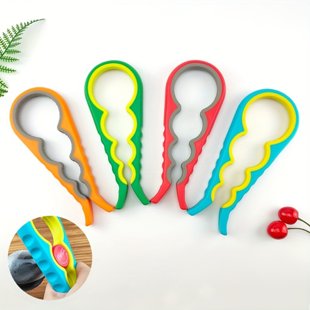 

1Pc 4 In 1 Can Opener, Creative Can Screwer, Portable Silicone Non-Slip Opener, Multifunctional Can