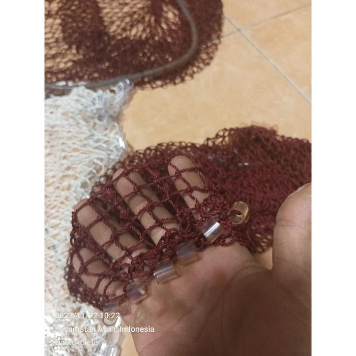 Cuci GUdang Jaring Bahan Serokan Ikan Besar Anyaman Benang Nilon