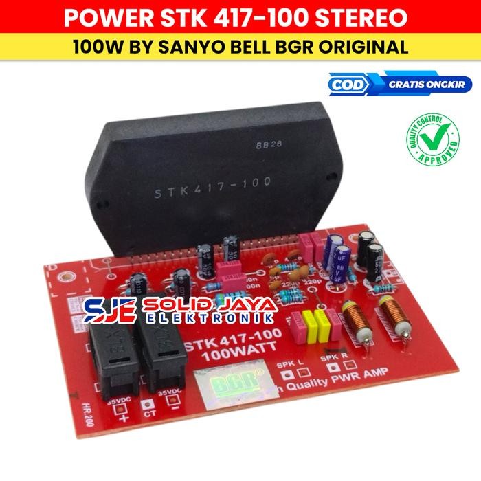 Cuci Gudang Kit Power Amplifier Stk 417-100 Stereo Stk417 100 100W Sanyo Bell Bgr