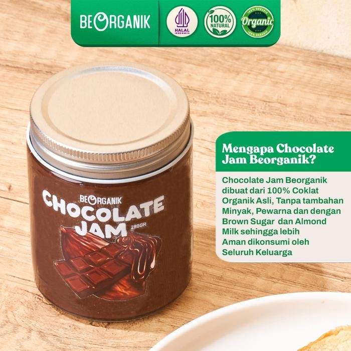 

Beorganik Chocolate Jam / Selai Coklat 280Gr With Real Cocoa Nibs, Vegan Tanpa Gawet Cokelat