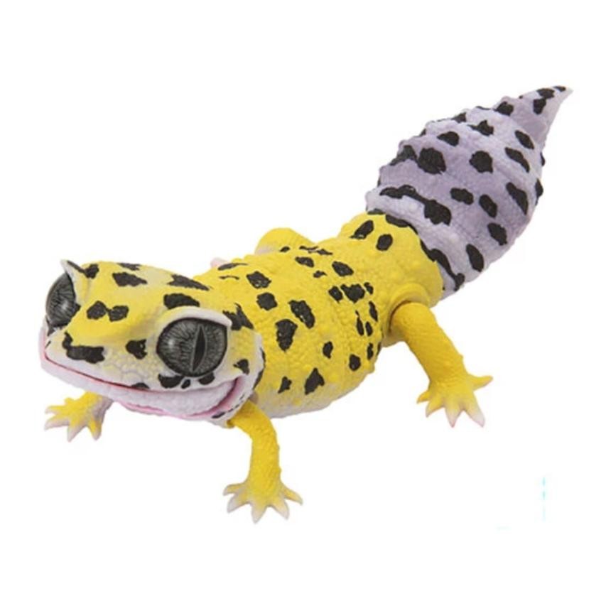 Figure Leopard Gecko Ikimono Repti Gashapon Bandai dango mushi - h. yellow ex di