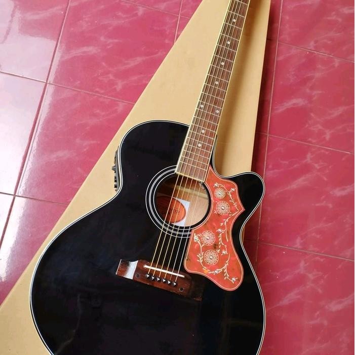 Gitar akustik elektrik Gibson high spek (BONUS Tas) Siap pakai udah disetting enak *