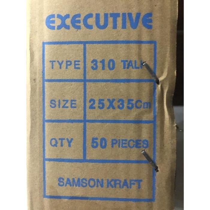 

[50 Pcs] Amplop Coklat Folio Tali Airmail 310 Executive Pasti Ori